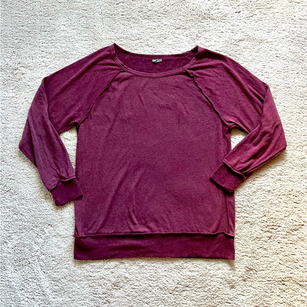 Terrycloth, inside out look sweatshirt